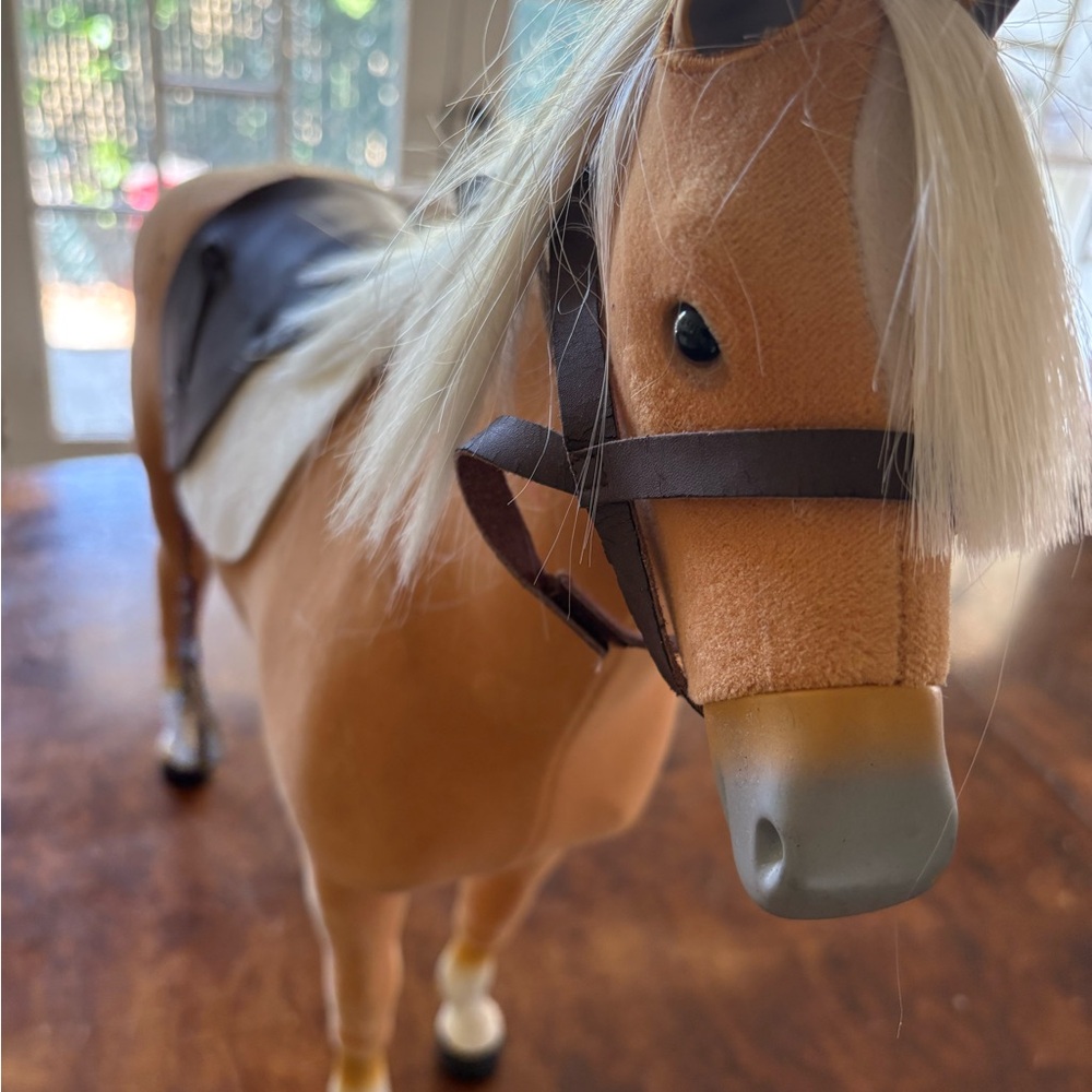 American Girl Tan Horse with Saddle